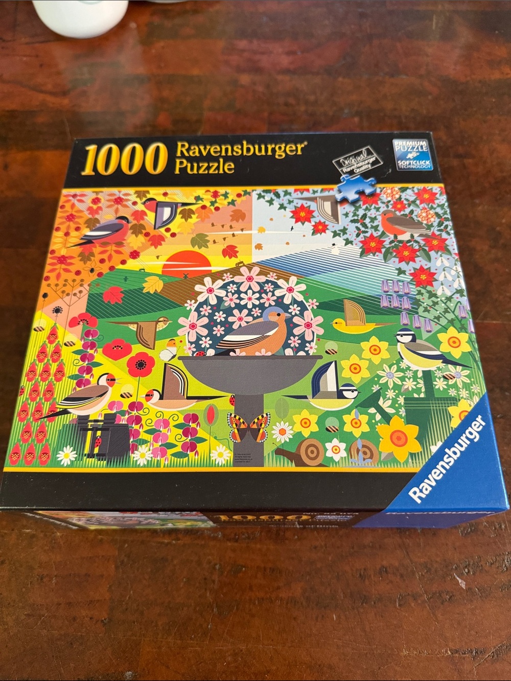 Ravensburger Vibrant Garden Birds 1000-Piece Puzzle
